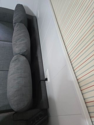 Sofá modular gris tela