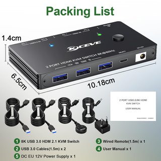 KVM Switch HDMI 2.1 USB 3.0