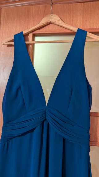 Vestido largo azul de fiesta