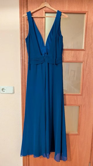 Vestido largo azul de fiesta