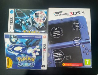 New Nintendo 3DS XL Azul + Juegos Pokémon