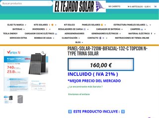 Panel Solar 720W Bifacial TOPCon N-TYPE