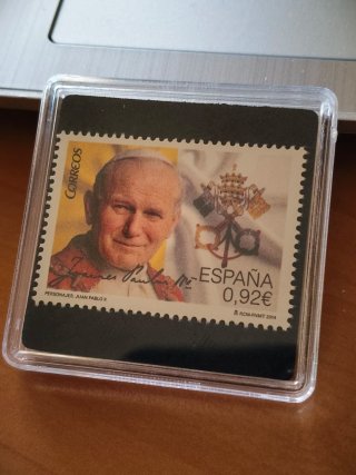 Sello Juan Pablo II España Encapsulado