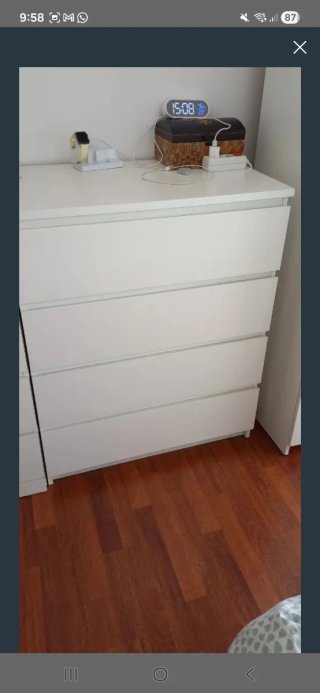 Cajonera MALM Ikea Blanca
