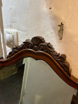 Espejo antiguo madera tallada