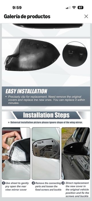 Tapa Retrovisor Negra, Volkswagen Transporter t5/t