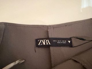 Falda pantalón gris Zara Talla S