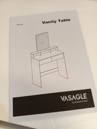 VASAGLE Tocador, Mesa de Maquillaje con Espejo