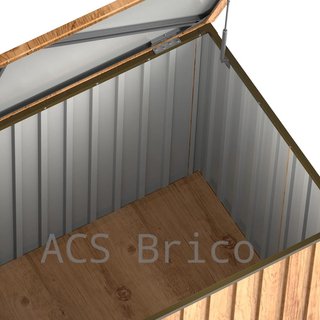 Baúl Arcón Metálico 1450 L Imitación Madera - 95x195x94 cm - Duramax