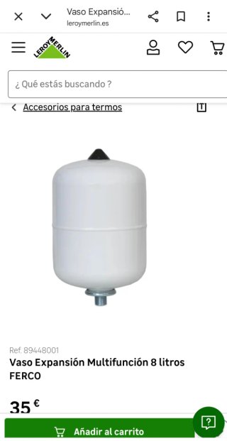 Vaso de Expansión Eimera 8L