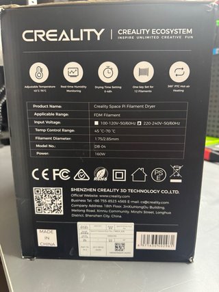 Creality Space PI Secador Filamento