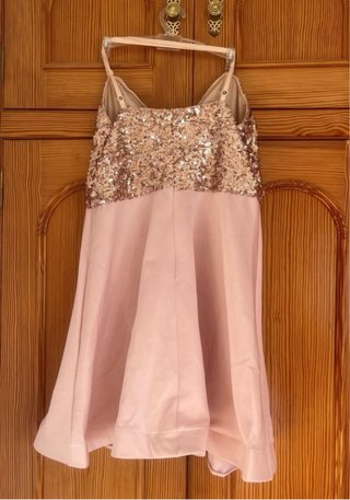Vestido fiesta lentejuelas Shein rosa/dorado Talla