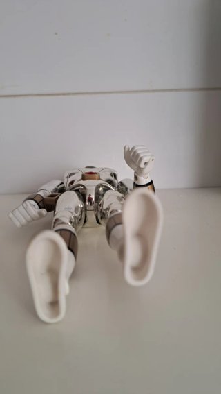 Figura Power Ranger Blanco Plateado Vintage 1995 B