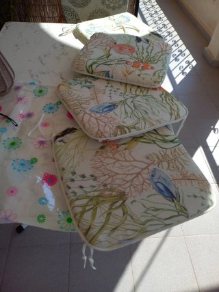 4 Cuscini per Sedie da Giardino Design Marino