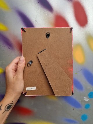 Cuadro estilo vintage Mona Lisa A5 con tercer ojo