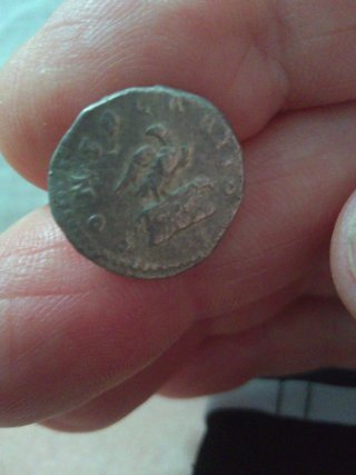 Moneda antigua romana plata