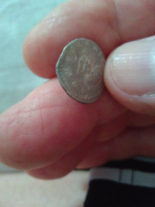 Moneda antigua romana plata