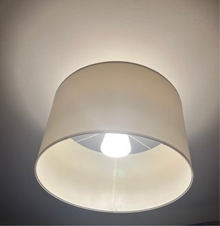 Lámpara de techo gris y blanca x2