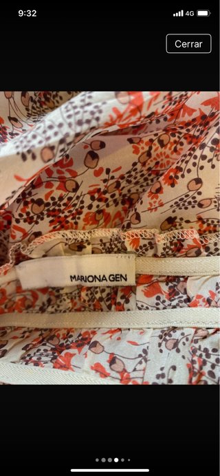 Vestido de verano floral con cárdigan naranja