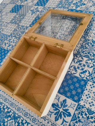 Scatola porta bustine da tè in legno