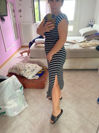 Vestito a righe taglia unica