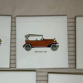 Set 7 Azulejos Vintage Coches Antiguos