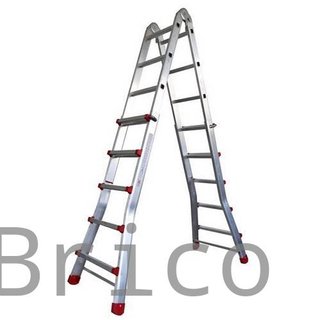 Escalera Telescópica Aluminio 4+4 Pestaña