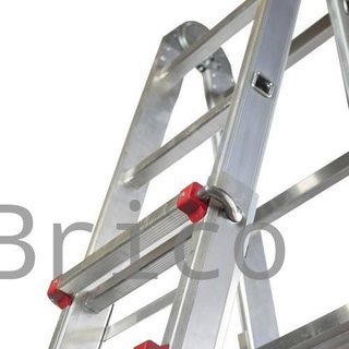 Escalera Telescópica Aluminio 4+4 Pestaña