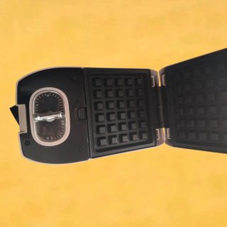 Máquina de Waffles e Tostas Mini Retro Rosa 2em1