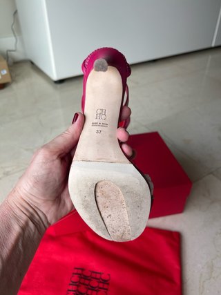 Sandalias Carolina Herrera Rosa/Rojo Talla 37