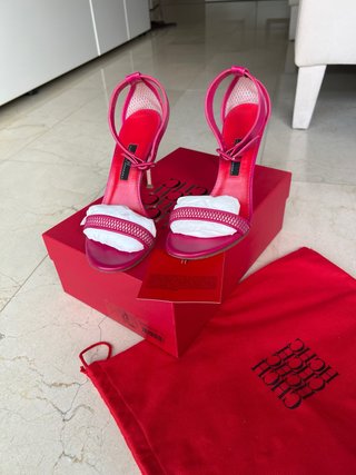 Sandalias Carolina Herrera Rosa/Rojo Talla 37