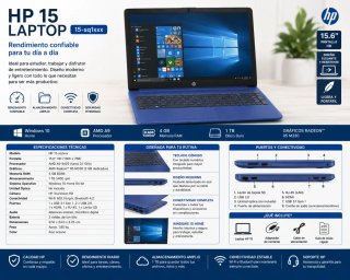 Ordenador HP azul