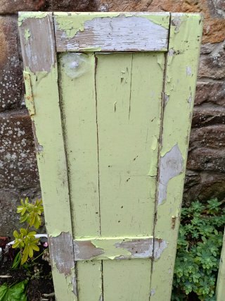 Contraventanas verdes rústicas (2 unidades)