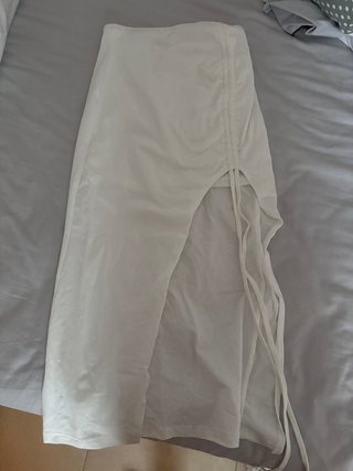 Falda larga blanca verano
