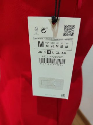 Vestido Zara Mini Rojo