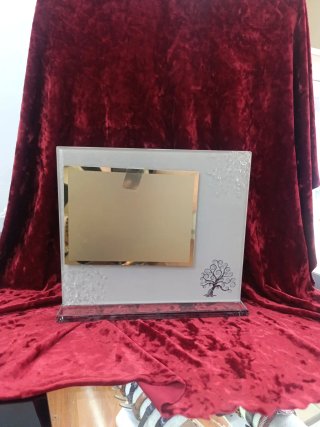 Placa Homenaje Cristal Árbol Vida