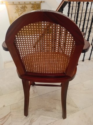 Butaca de rejilla madera de caobilla