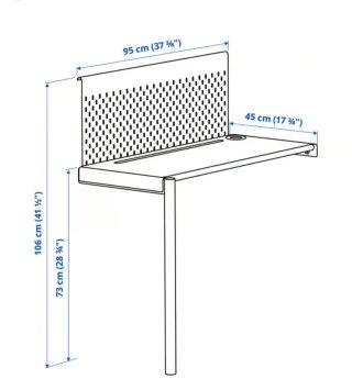 Tablero Escritorio Vitval Ikea Blanco