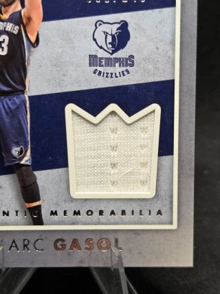 Marc Gasol Patch Numerada Grizzlies