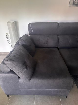 Sofá modular gris de tela