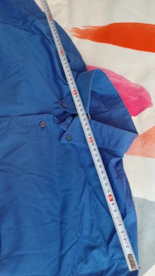 Camisa Burberrys Manga Corta Azul Talla L grande