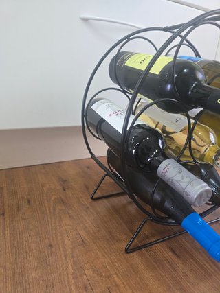Botellero Metálico Negro Diseño Moderno