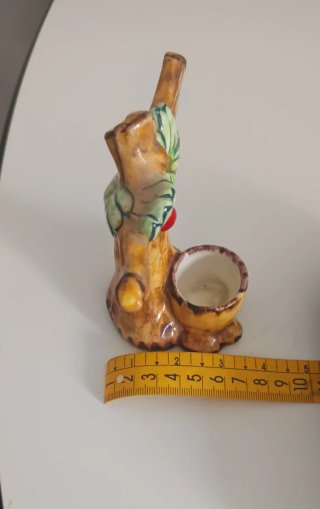 Palmatoria Portavela Cerámica Años 70