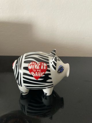 Salvadanaio maialino zebra Give it to me baby