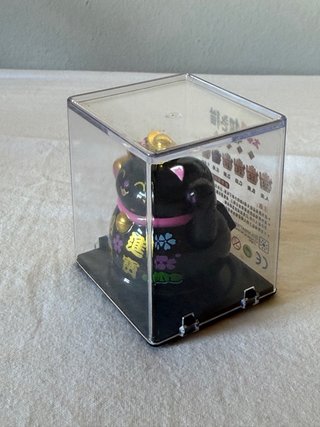 Gatto Cinese Portafortuna Solare Nero