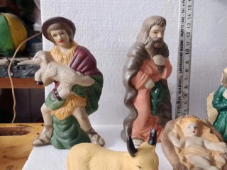 Sacra Famiglia Re Magi Pastore Pecora Ceramica
