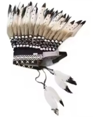 Tocado de plumas indio hecho a mano