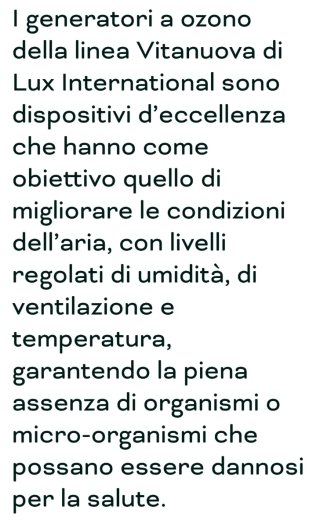 Macchina Ozono Professionale Lux Vitanuova