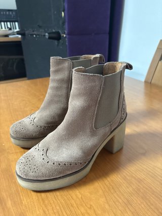 Botines tacón plataforma ante