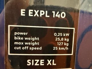 Bicicleta Eléctrica E-EXPL 140